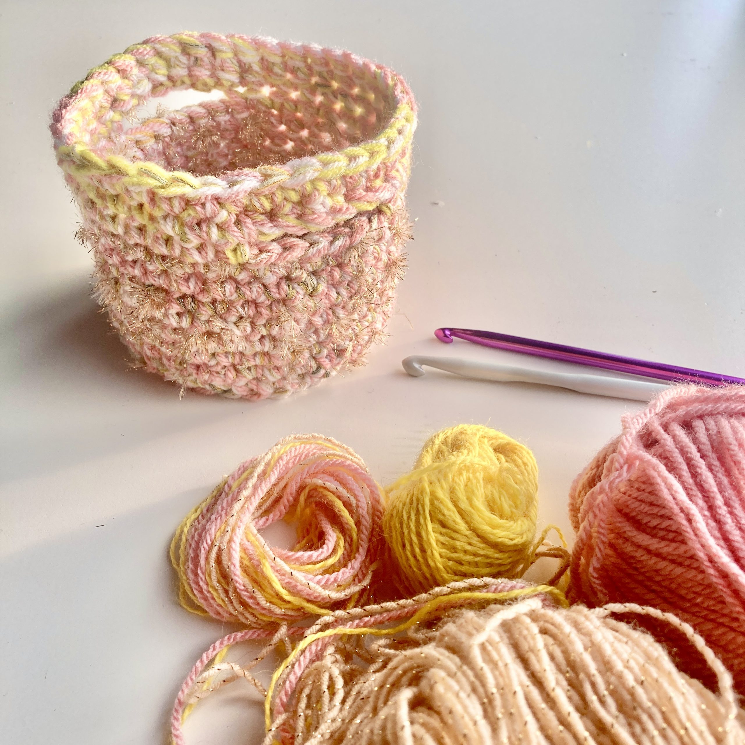'Waste Knot' Crochet Pots