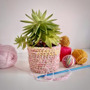 'Waste Knot' Crochet Pots
