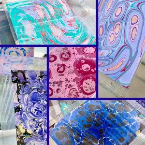 Marbling on Paper and Fabric